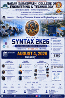 SYNTAX 2K26 National Level Technical Symposium Poster